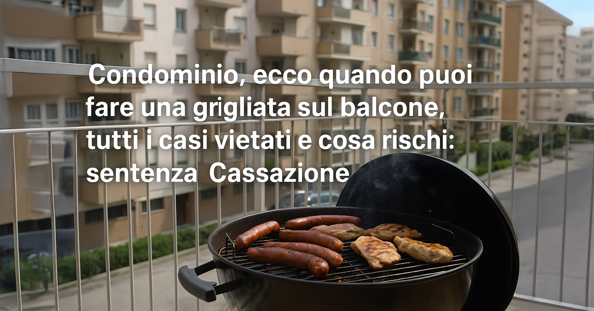 Barbecue sul balcone in condominio: quando è permesso, quando è vietato e cosa si rischia secondo la Cassazione