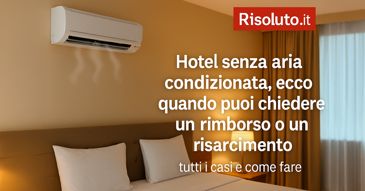 Hotel senza aria condizionata: quando è possibile chiedere un rimborso o un risarcimento