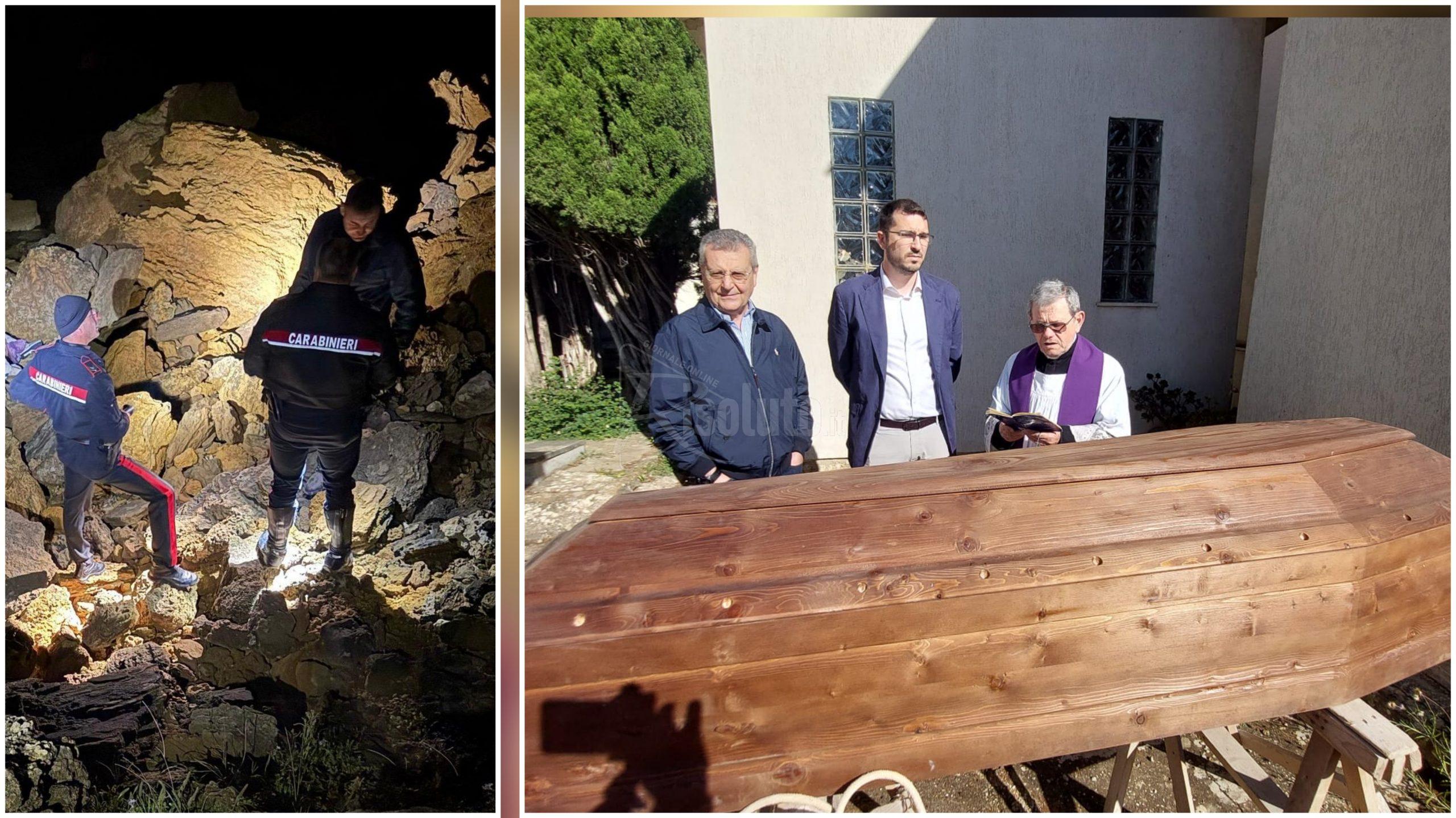 Migrante trovato morto a Capo San Marco, benedizione e sepoltura a Sciacca (Video)