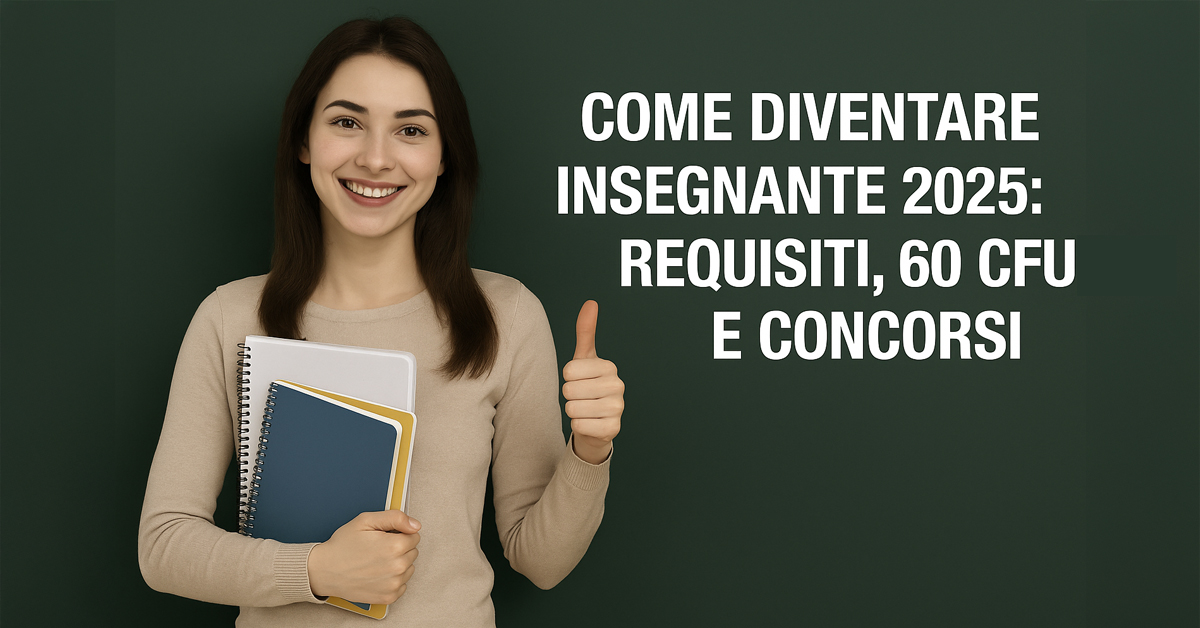 Diventare insegnante in Italia: il nuovo percorso con i 60 CFU e i requisiti aggiornati