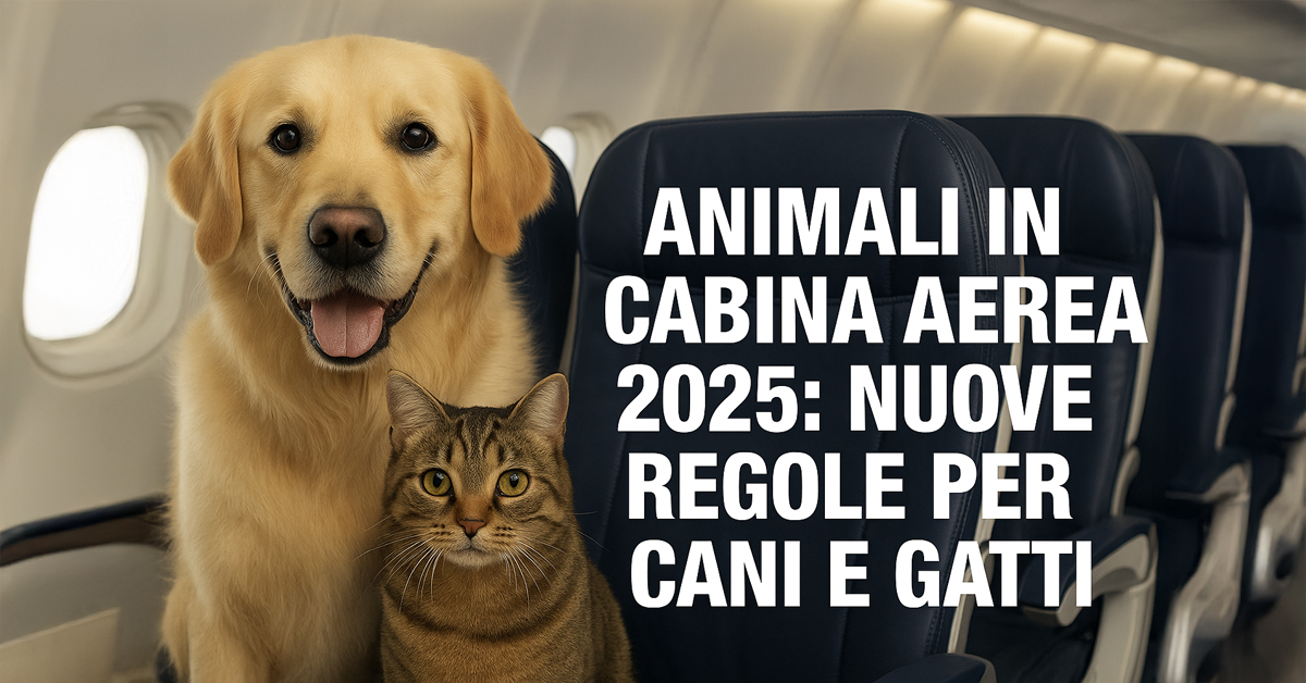 Animali in aereo, nuove regole: cani e gatti anche di taglia grande ora ammessi in cabina