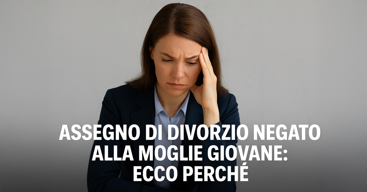Assegno di divorzio negato alla moglie giovane e laureata: la Cassazione chiarisce i criteri