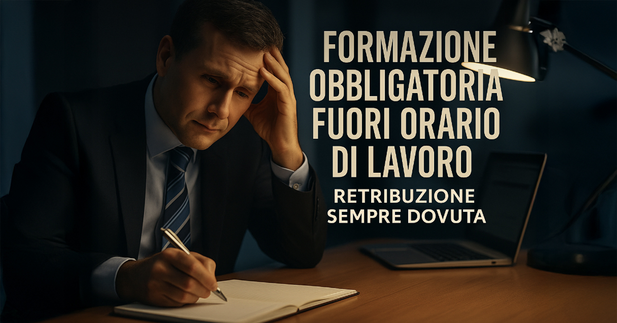 Formazione obbligatoria dopo l’orario di lavoro: legittima, ma sempre retribuita