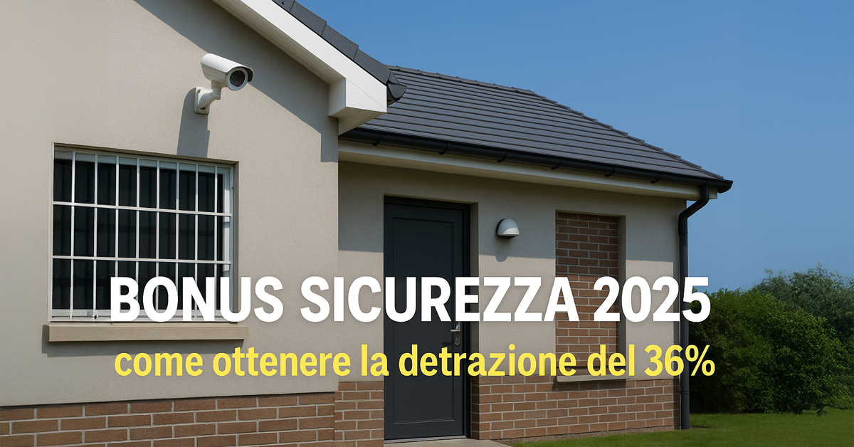 Bonus Sicurezza 2025: detrazione del 36% per rendere la tua casa più sicura