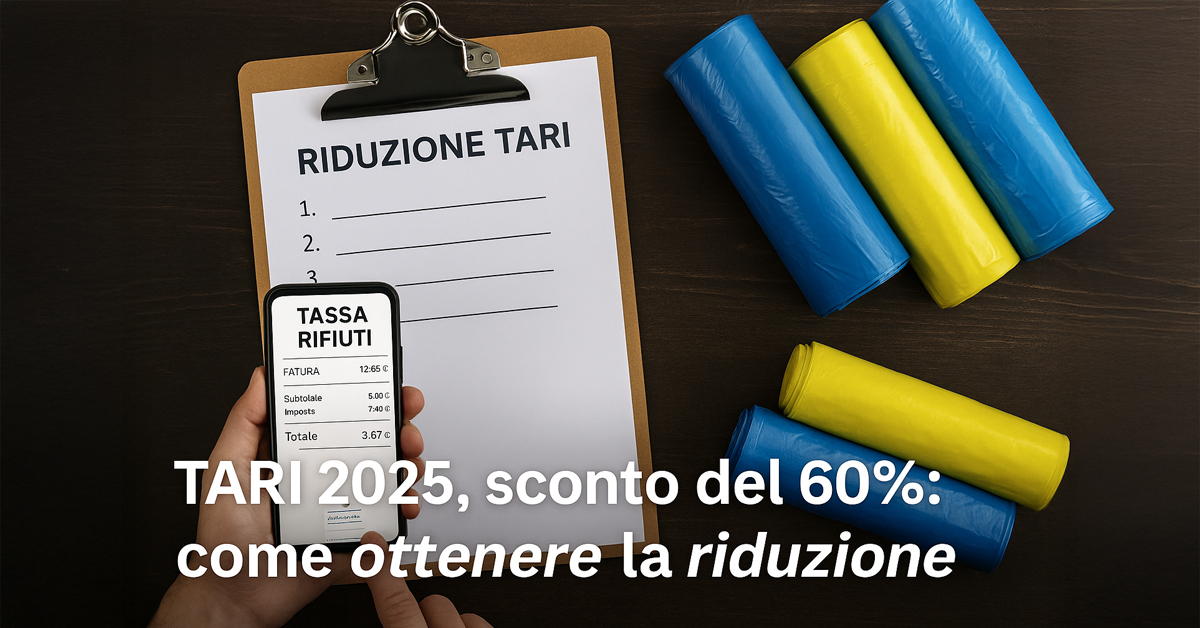 TARI 2025, sconto del 60% se i rifiuti non vengono raccolti sotto casa: come ottenere la riduzione e cosa serve dimostrare