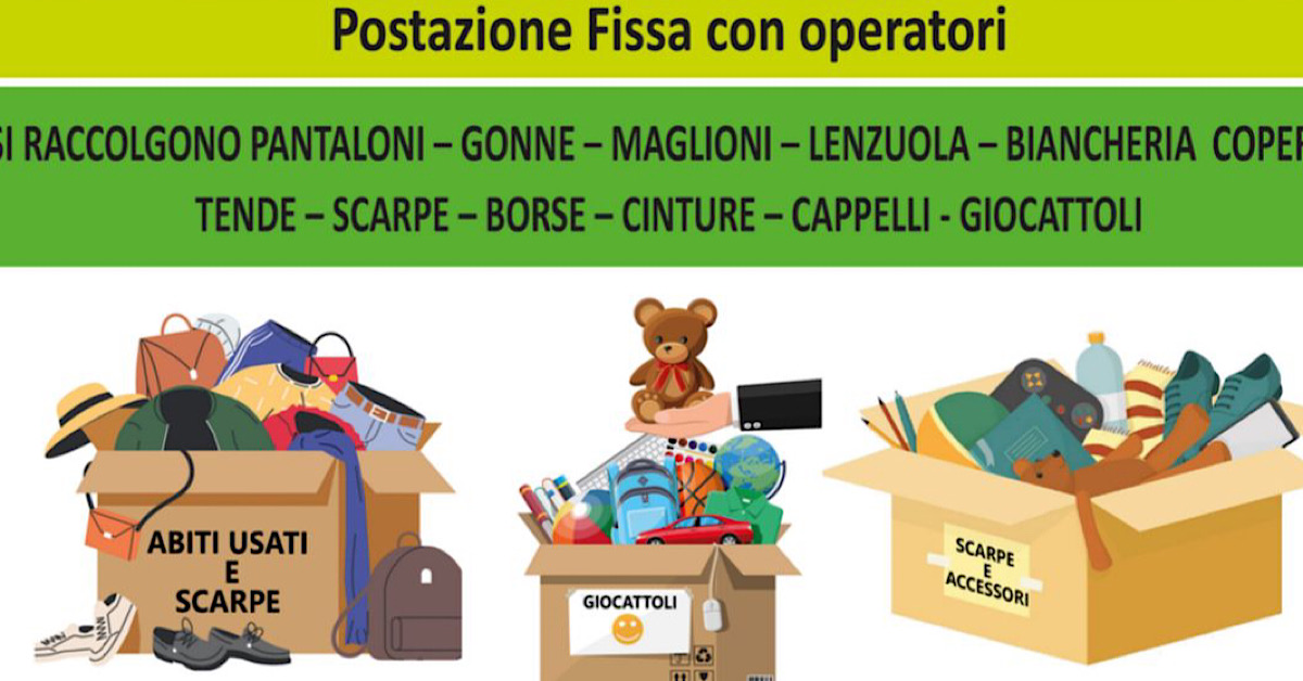 Raccolta abiti usati, servizio a Sciacca due giorni a settimana