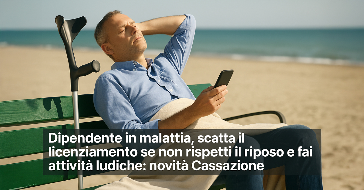 Licenziamento in malattia: scatta il licenziamento se il dipendente non rispetta il riposo e svolge attività incompatibili con la guarigione