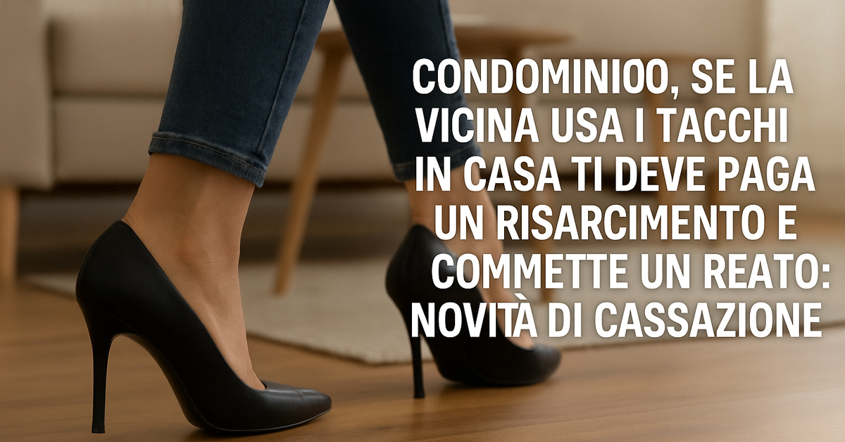 Tacchi in casa e rumori molesti: risarcimento fino a 10.000 euro e rischio reato per chi disturba in condominio