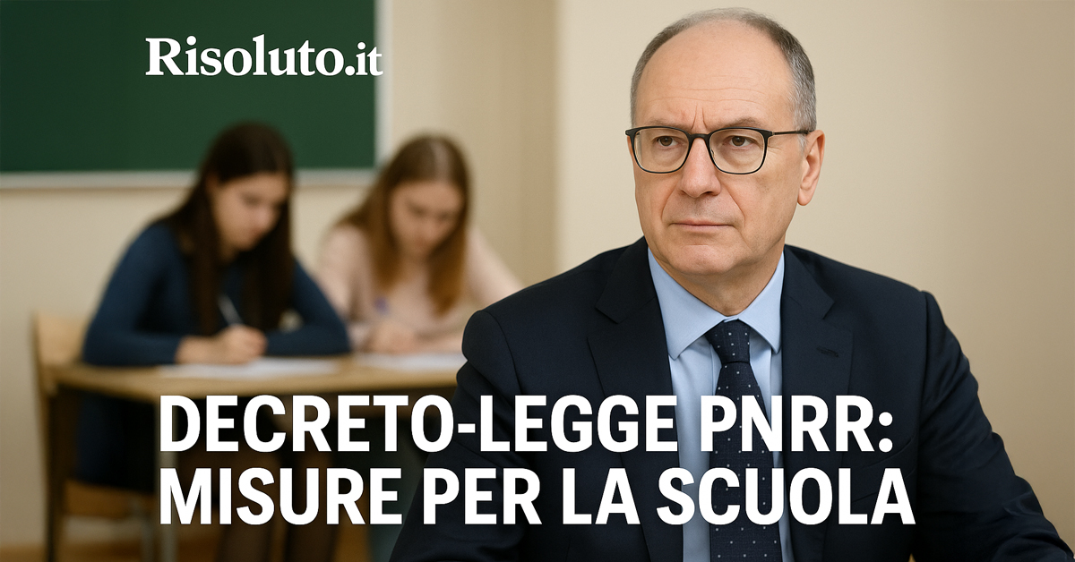 Contrasto ai diplomifici, assunzioni docenti, diritto allo studio: il CdM approva il nuovo decreto scuola PNRR. Valditara: “Scuola seria e docenti stabili”