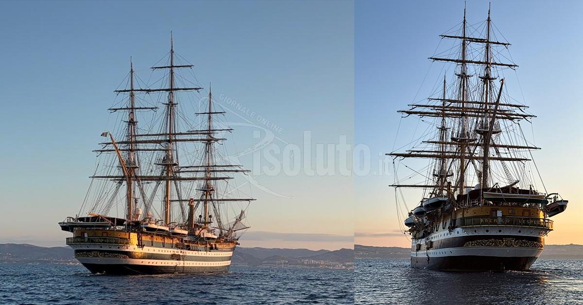Tutti pazzi per l'Amerigo Vespucci a Porto Empedocle, mostra e tour per omaggiare la nave