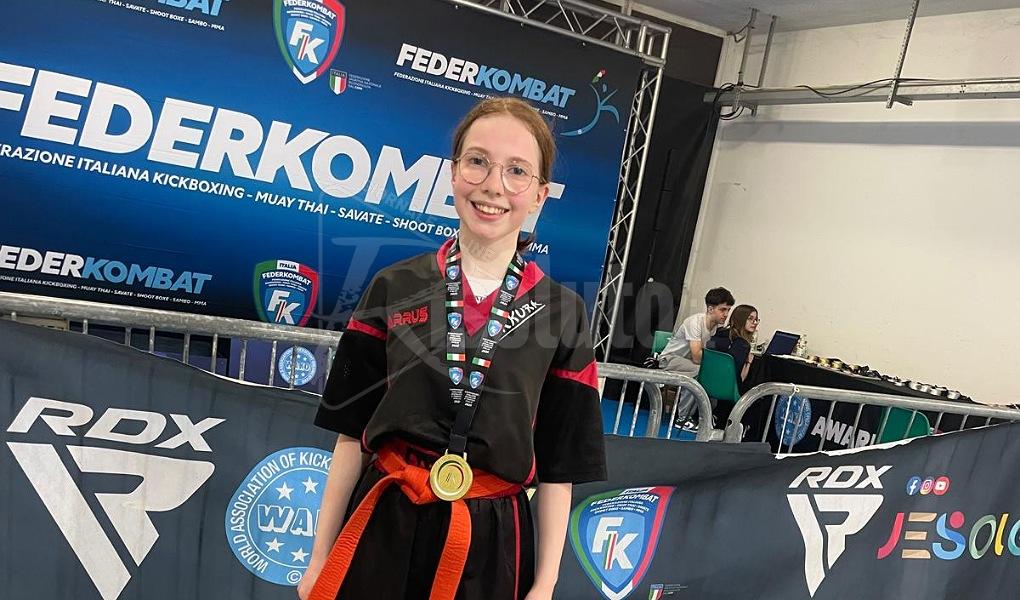 Kick Boxing, oro per Eva Porrello ai Campionati Italiani Cadetti Federkombat