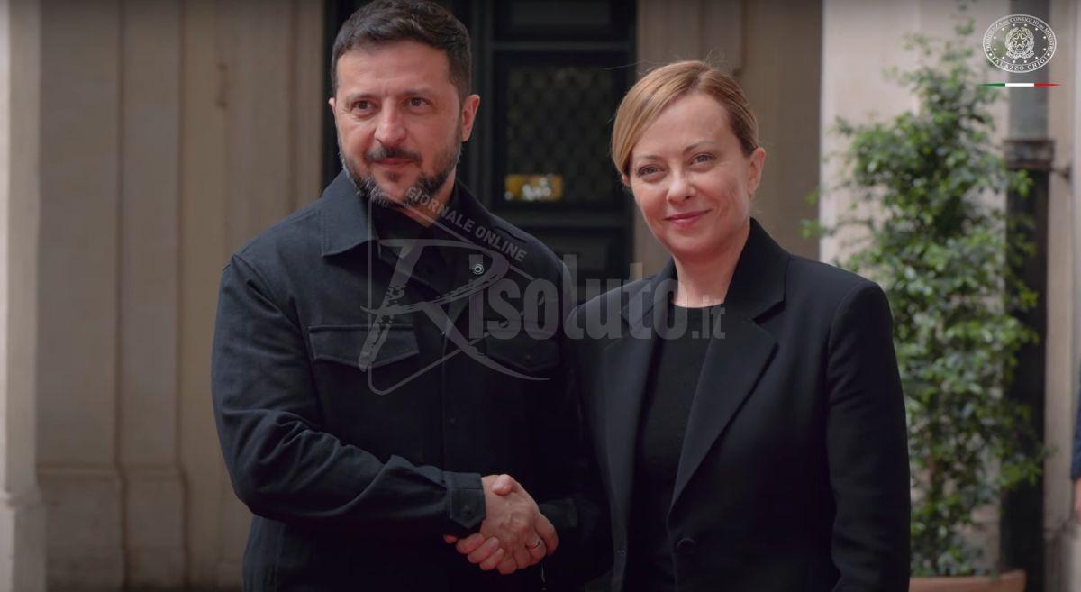 Zelensky “Apprezzo posizione chiara e di principio di Giorgia Meloni”