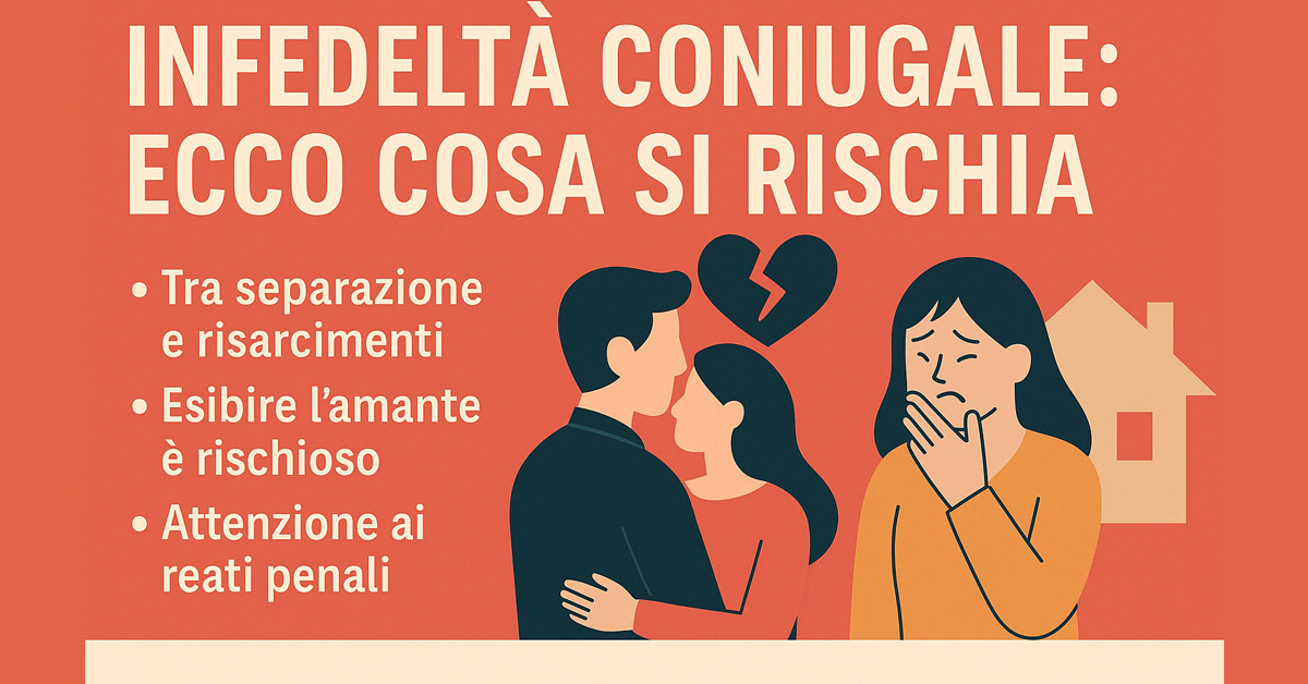 Infedeltà coniugale: ecco cosa si rischia tra separazione, risarcimenti e reati