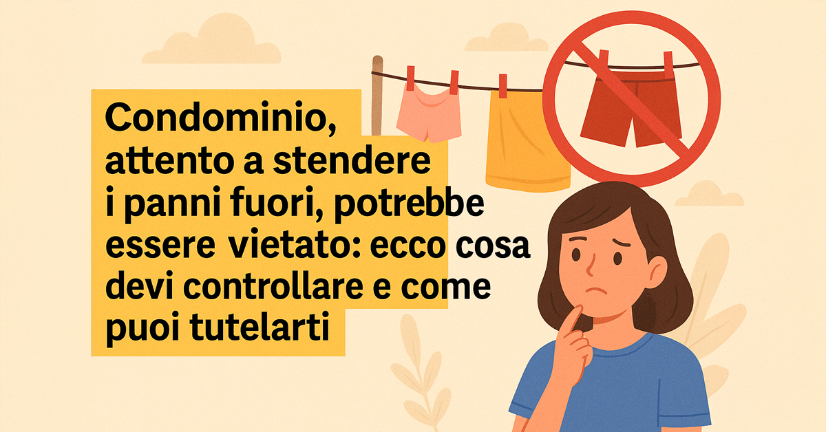 Stendere i panni in condominio: quando è vietato e come difendere i tuoi diritti