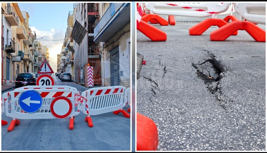 Cedimento fognario via Cronio a Sciacca, difficile la riapertura entro Pasqua