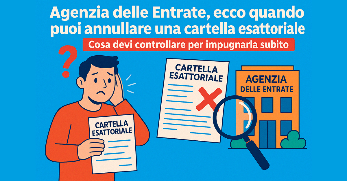 Cartella esattoriale Agenzia delle Entrate: quando e come puoi annullarla per vizio di notifica