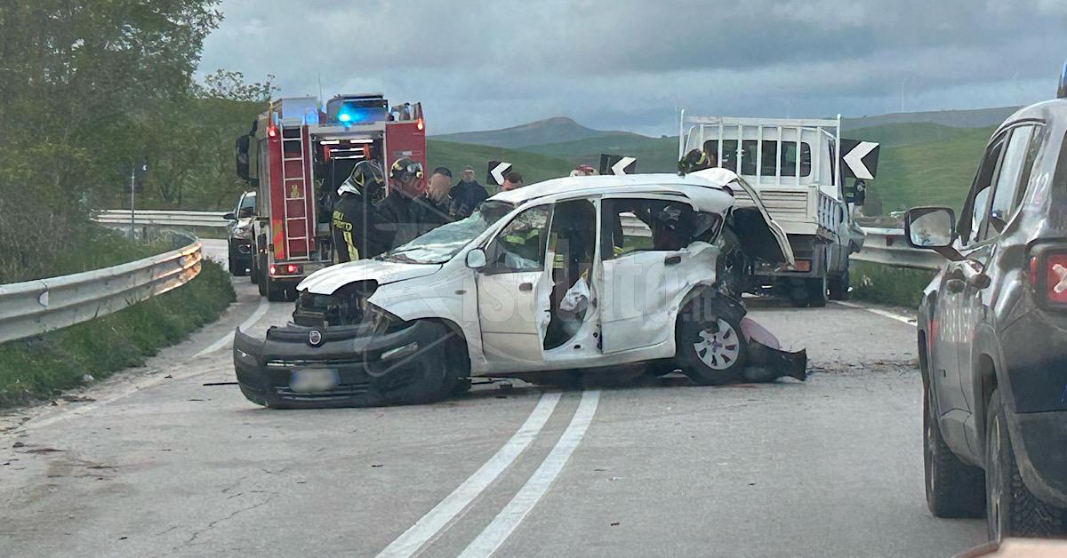 Ricoverata al Villa Sofia la saccense ferita nell'incidente di ieri sulla Fondovalle