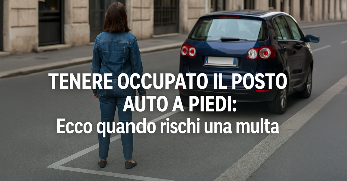 Occupare un posto auto a piedi: cosa dice la legge e quando si rischia una multa