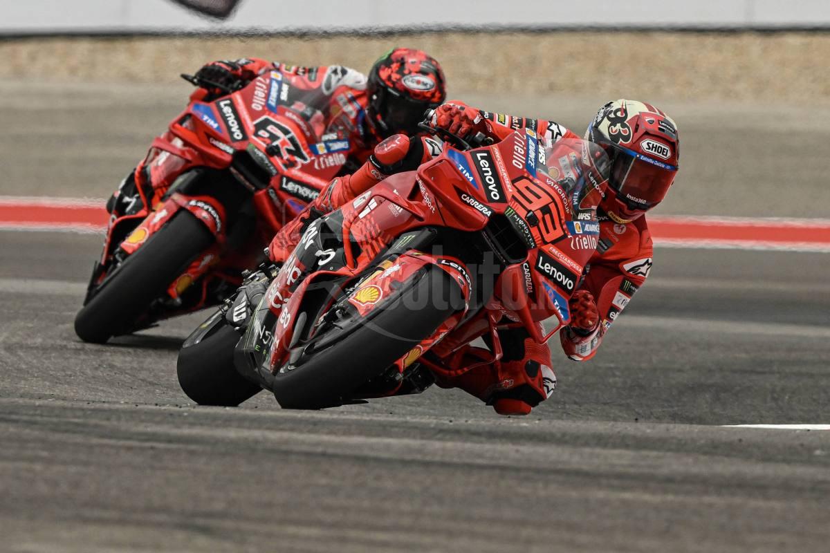 Marc Marquez vince anche la Sprint di Austin, Bagnaia terzo