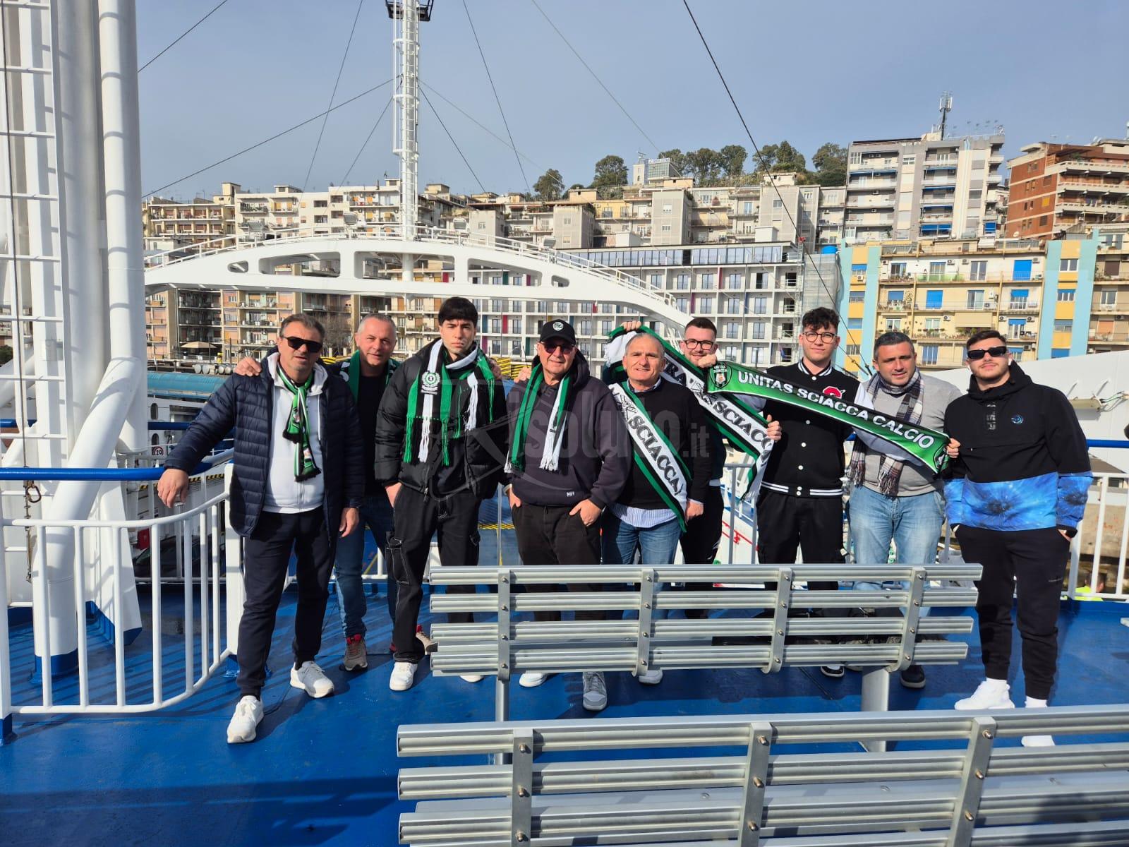 Tifosi dello Sciacca a Barletta e diretta della partita alla Badia Grande