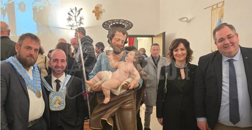 Restauro statua di San Giuseppe a Ribera, contributo del Lions