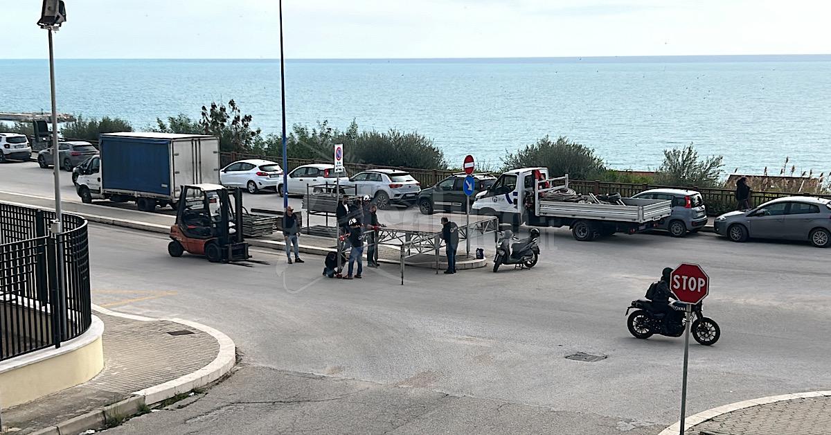 Il palco del Carnevale di Sciacca 2025
