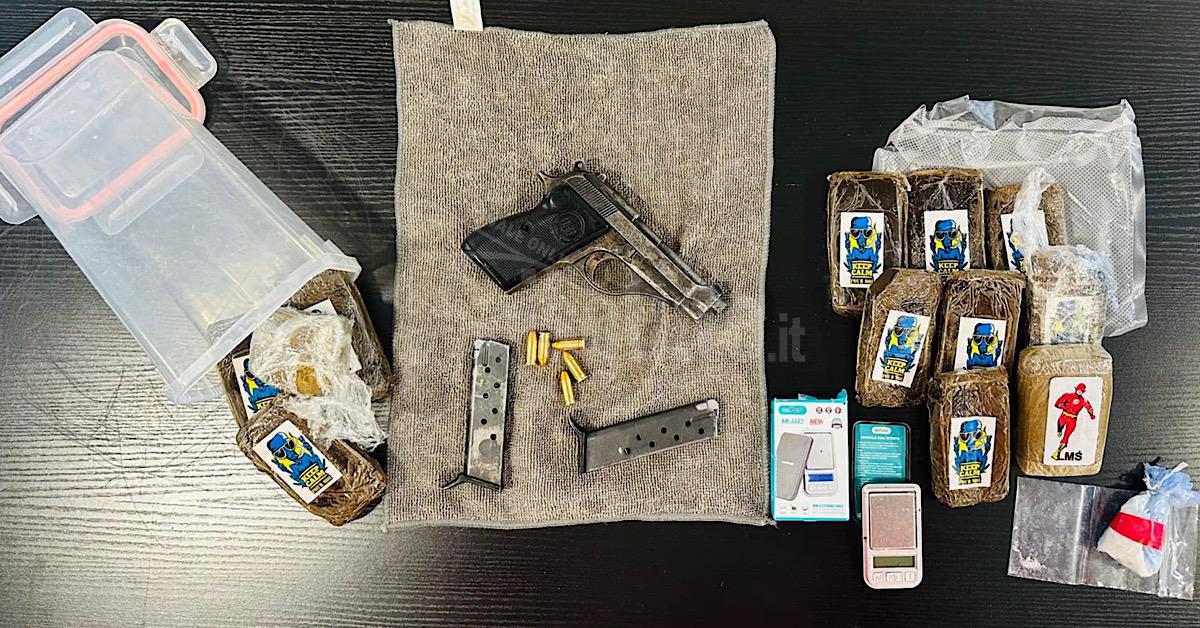 Armi, eroina e oltre un chilo di hashish con arresto a Ravanusa