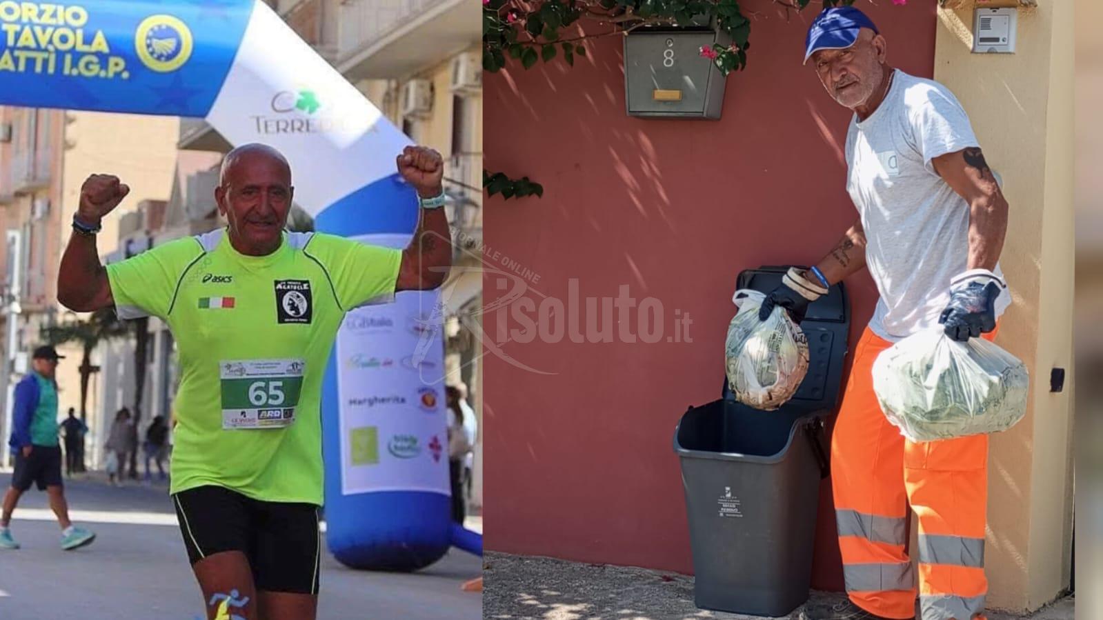 Mario Chiarello in pensione da operatore ecologico e pronto alle maratone in Germania