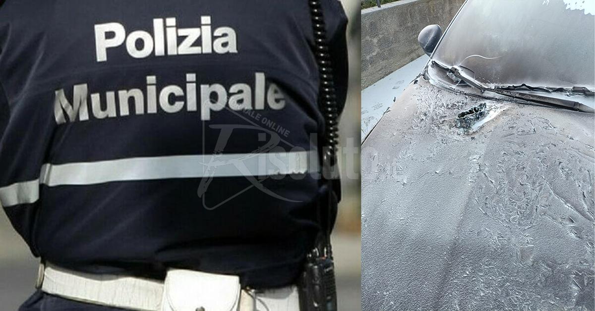A fuoco a Ribera l’auto di un commissario della Polizia municipale