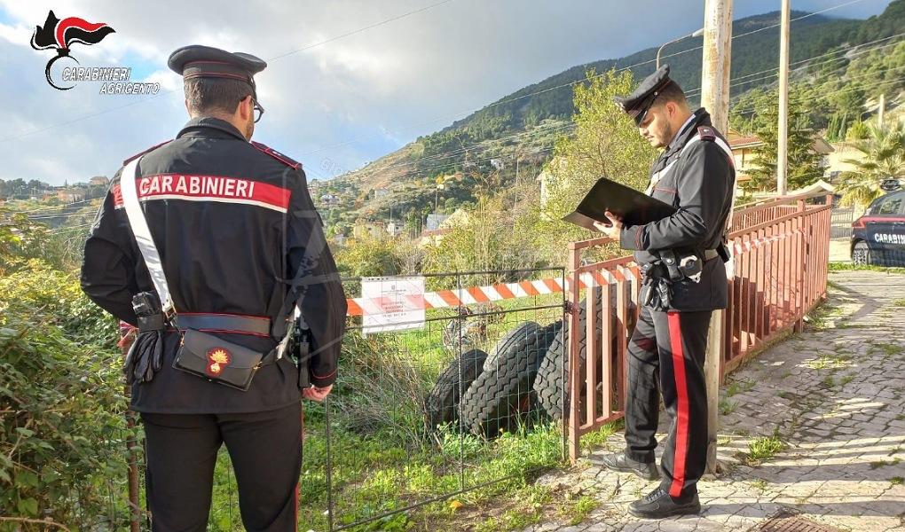 Anziano abbandona rifiuti speciali a Cammarata, denunciato dai carabinieri
