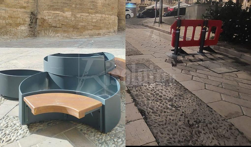 Fioriere, panchine, dissuasori e ceramiche: ecco il nuovo arredo urbano a Sciacca