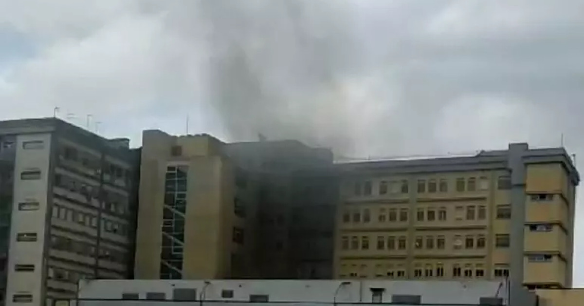 Fiamme all'ospedale Sant'Elia di Caltanissetta, pazienti evacuati 