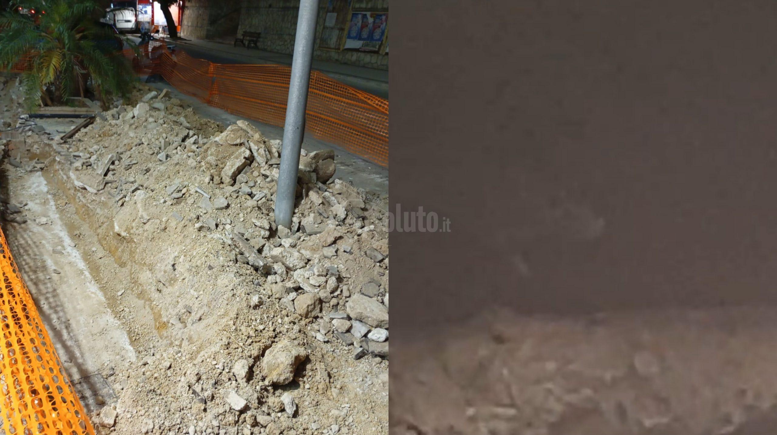 Lavori in via dei Cappuccini a Sciacca, niente parcheggi e precarie condizioni igieniche 