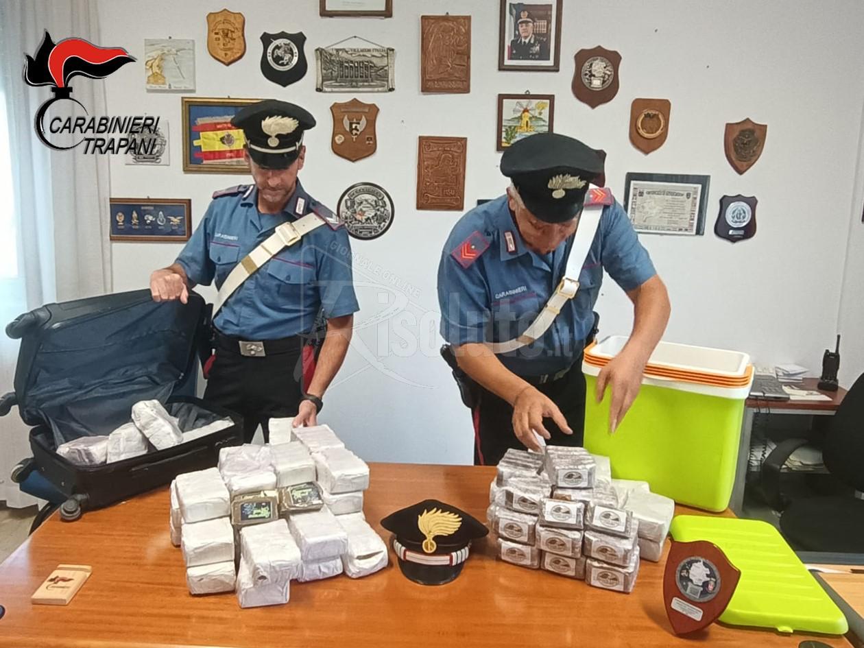 In auto a Trapani con 30 chili di droga, in manette 2 palermitani