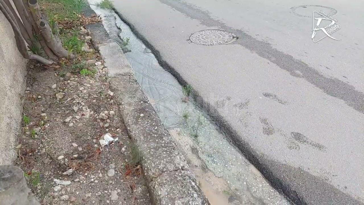 Sciacca, pioggia e perdite idriche in contrada Isabella (Video)