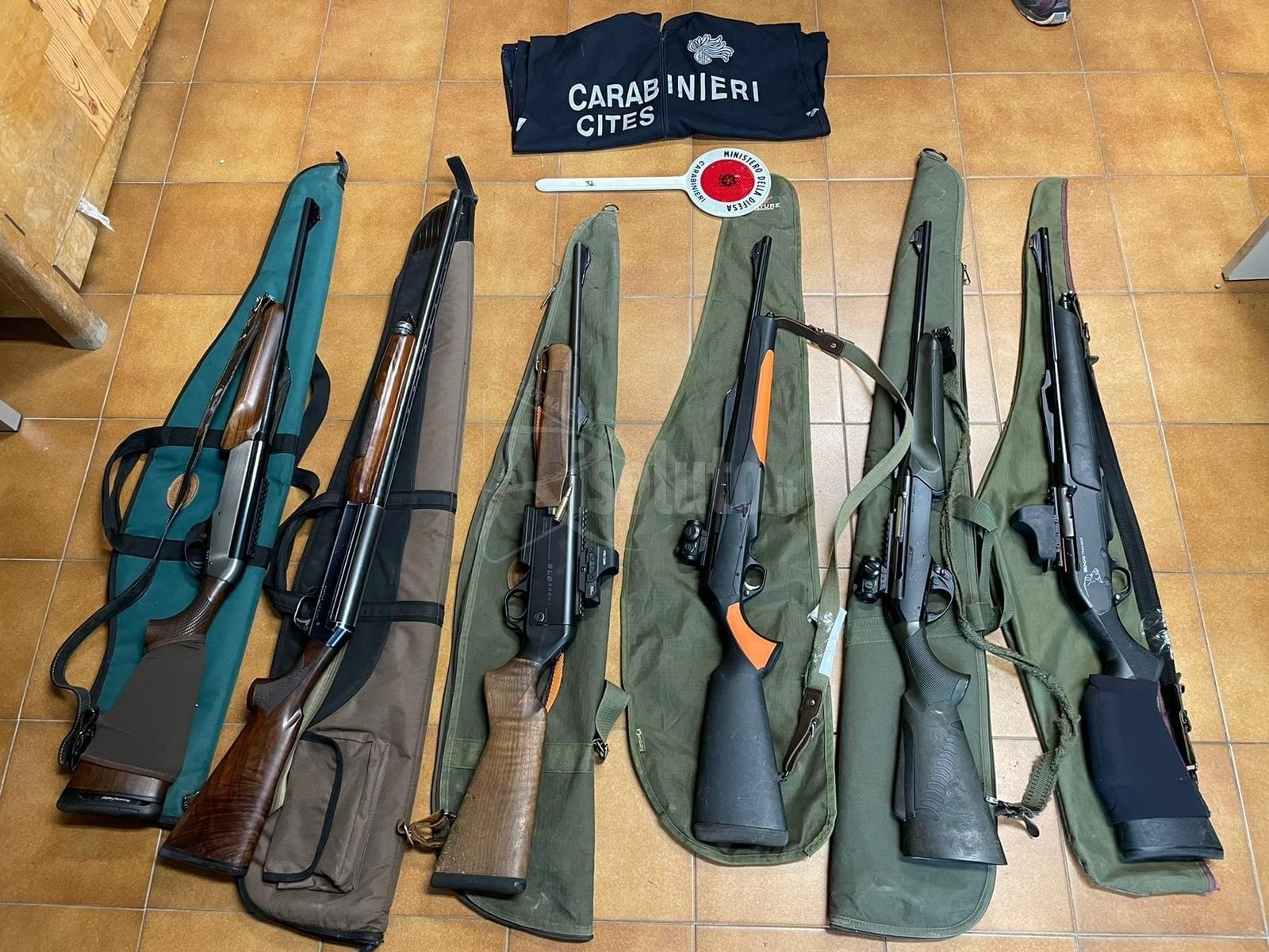 Antibracconaggio, 8 fucili e 13 persone denunciate a Cammarata