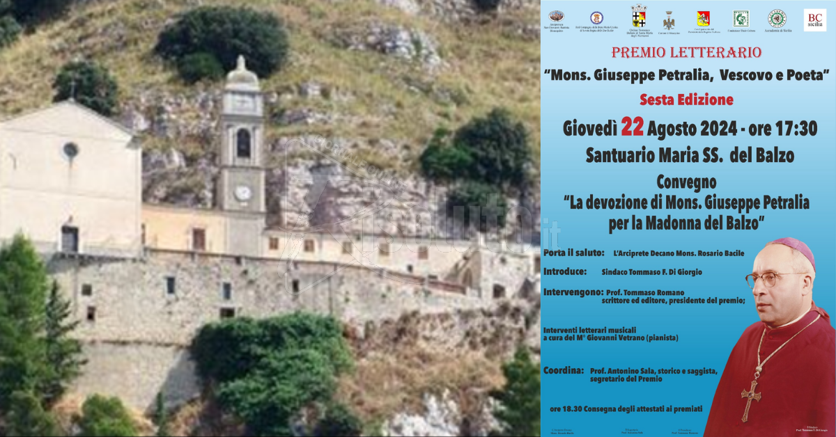 Oggi il Premio Monsignor Giuseppe Petralia 2024
