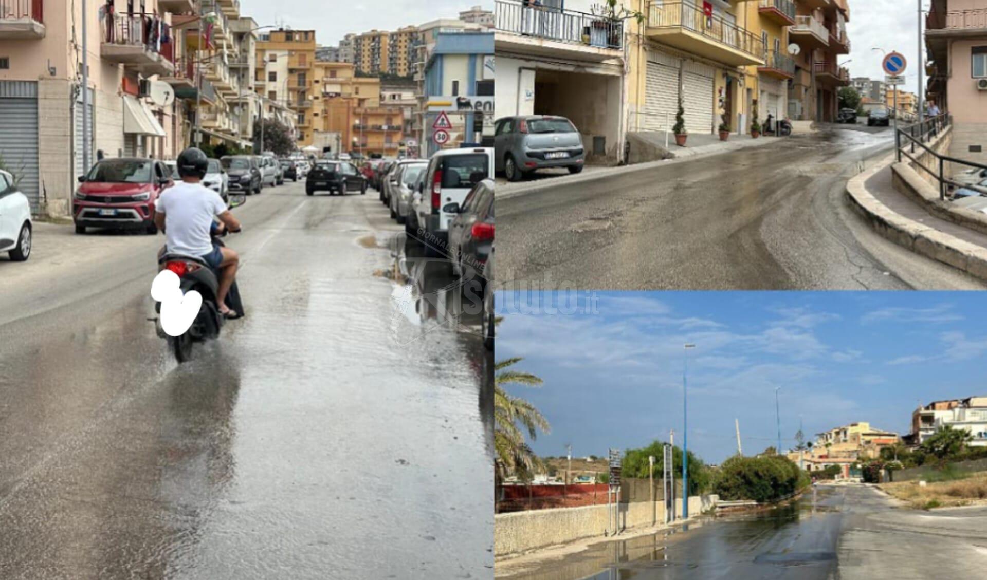 A Sciacca allagate tutte le strade che portano al mare