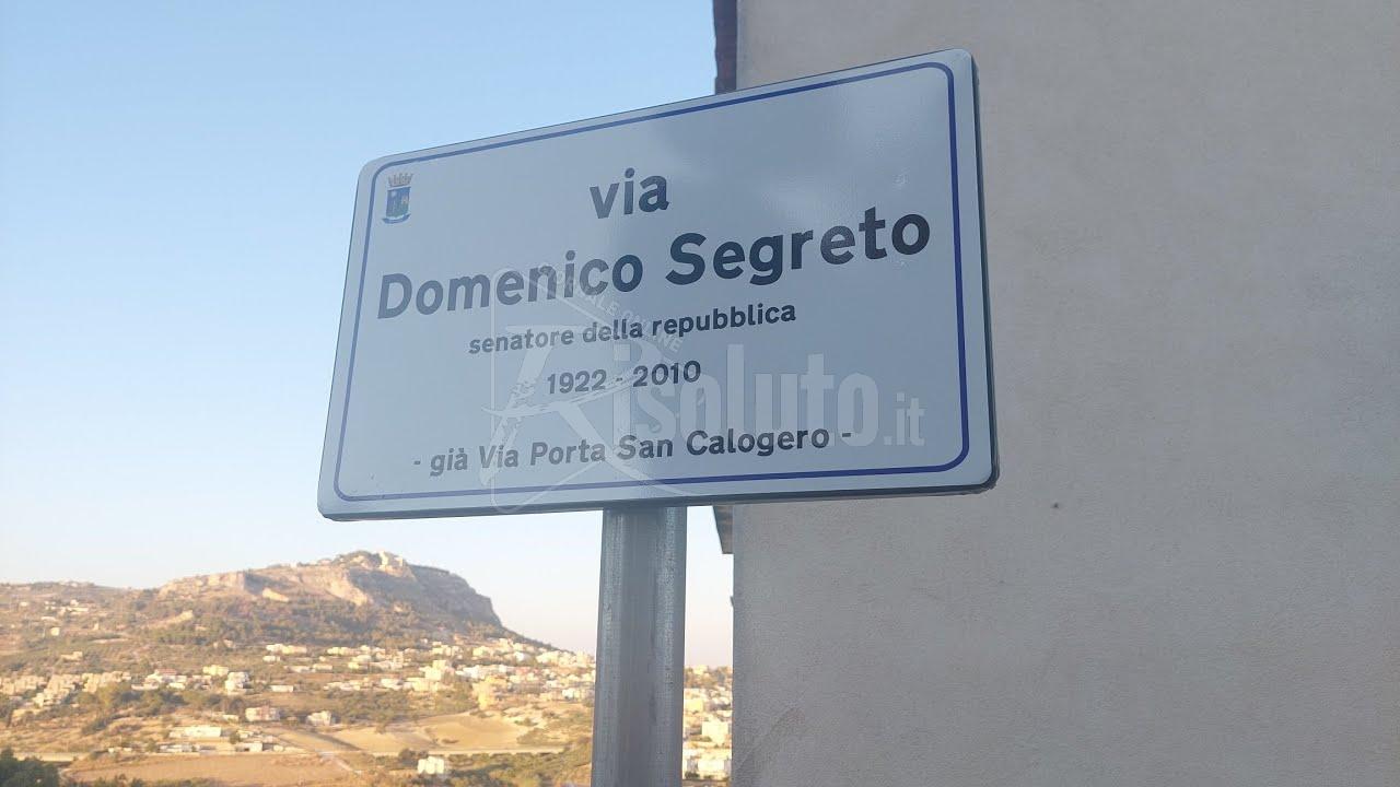 Una via di Sciacca a Mimmo Segreto, Termine: "Politica che oggi non c'è più" (Video)