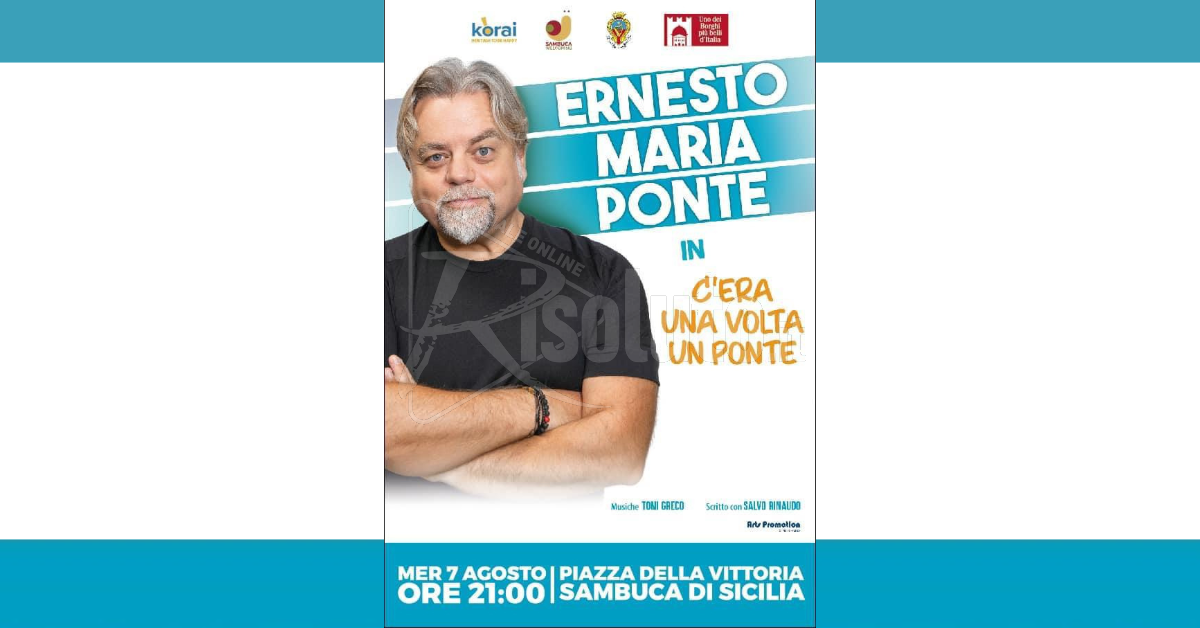 Ernesto Maria Ponte in uno spettacolo esilarante a Sambuca