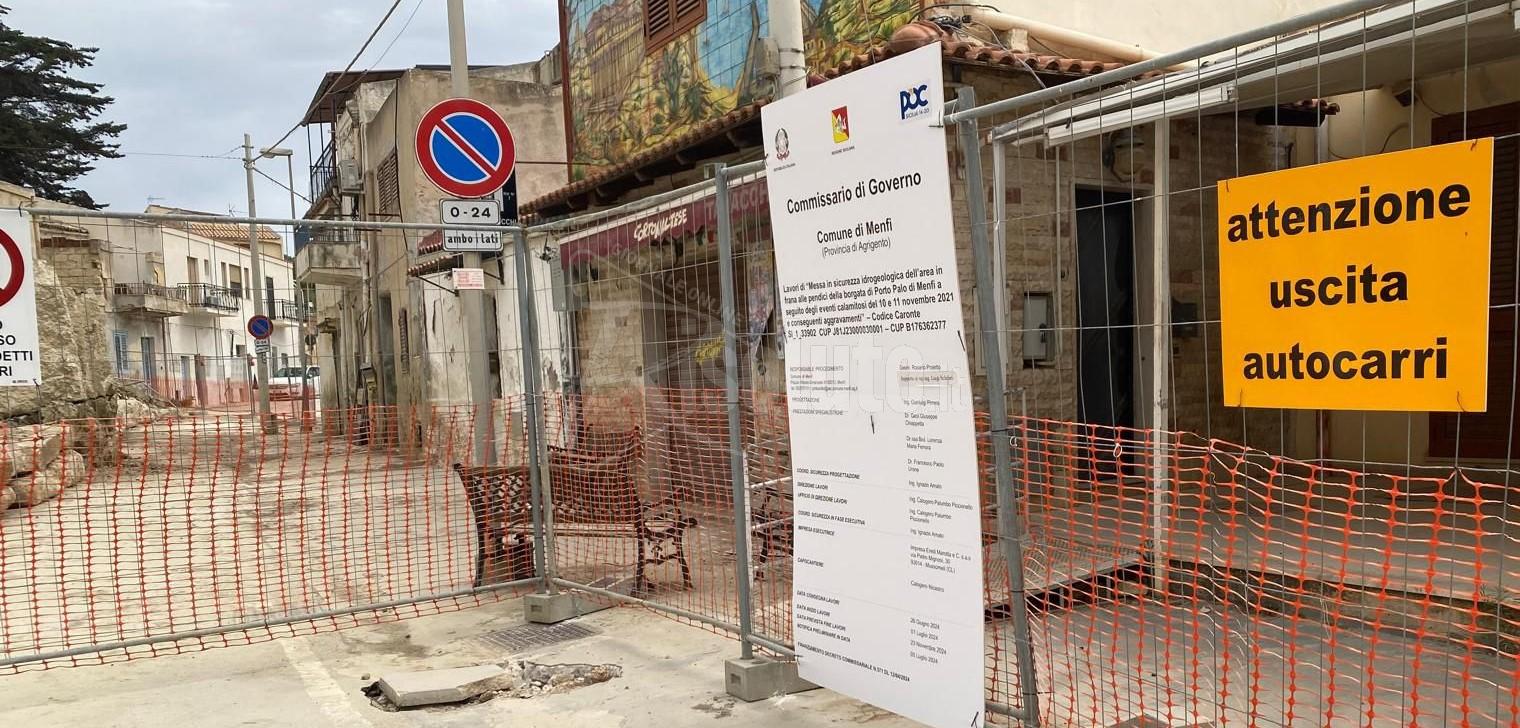 Menfi, strada di Porto Palo ancora chiusa in attesa delle valutazioni tecniche