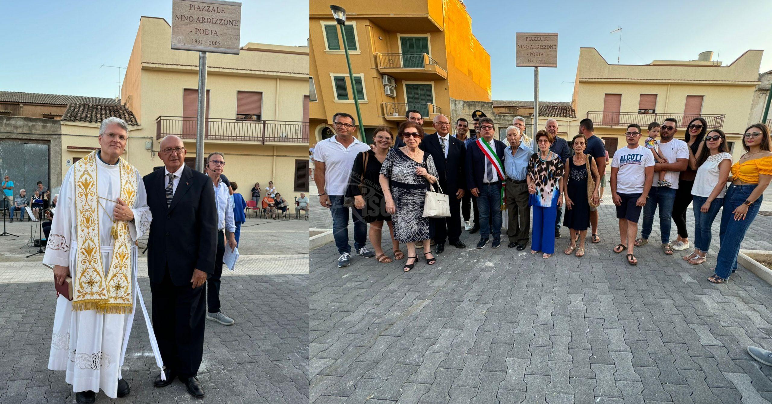 Inaugurata a Menfi una piazza dedicata al poeta Nino Ardizzone