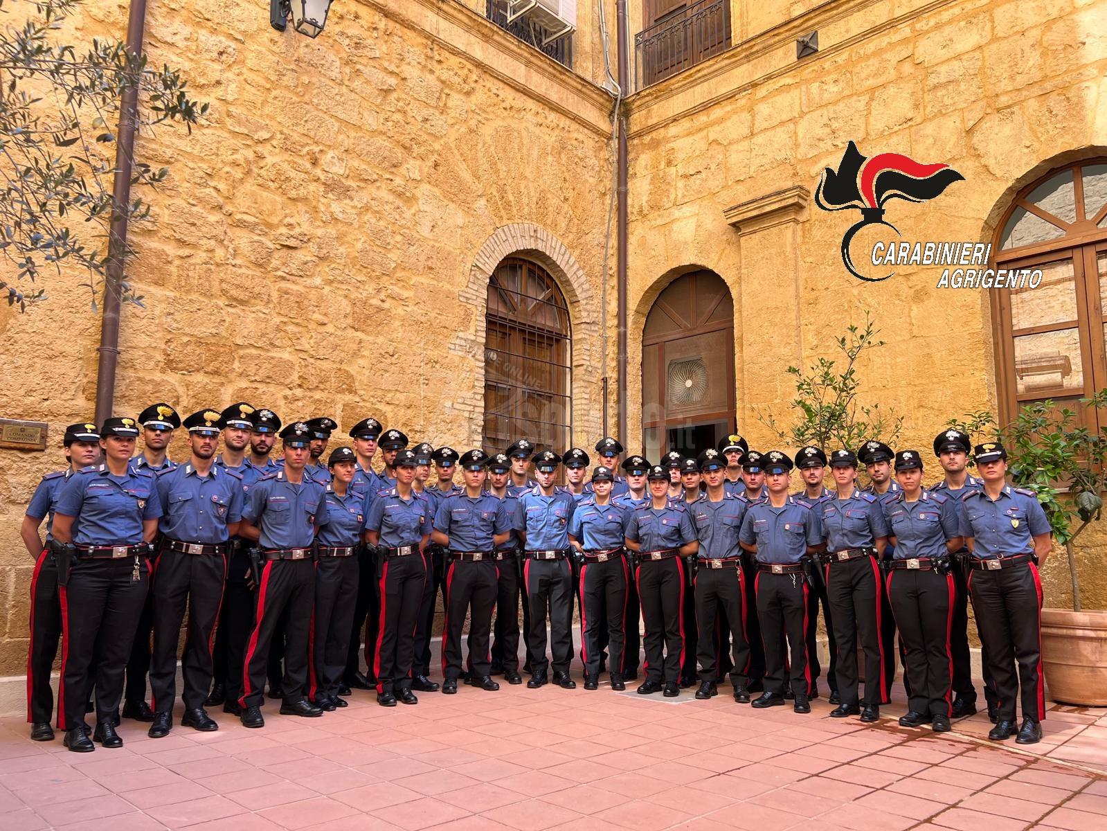Trenta nuovi Carabinieri in servizio in provincia di Agrigento