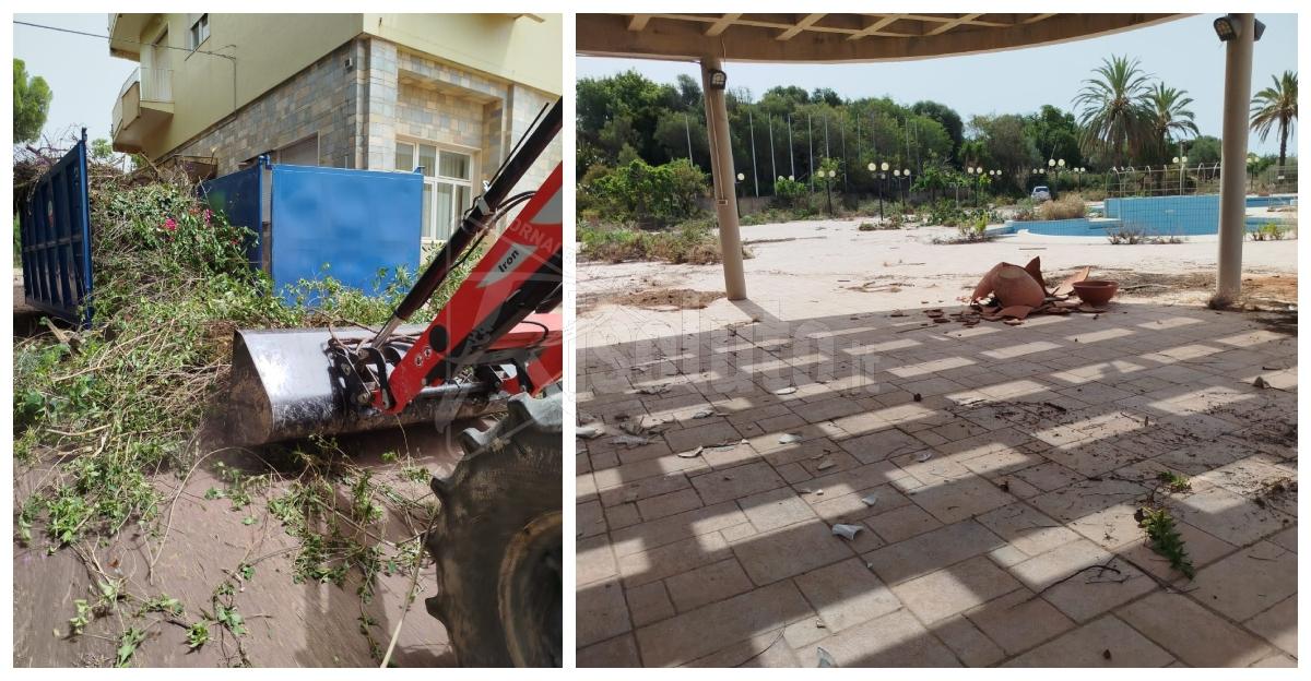Sciacca, mezzi Esa per pulire l'area delle Terme e le piscine Molinelli