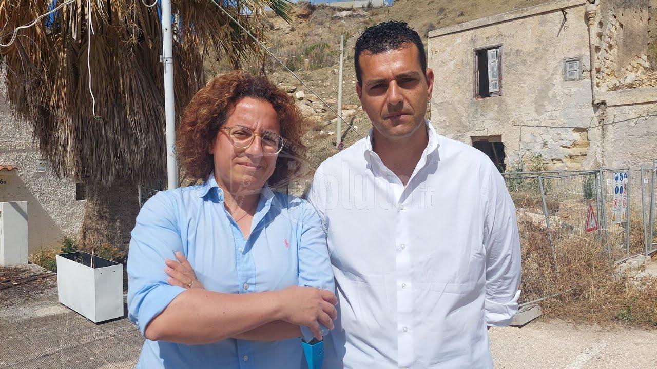 Al via i lavori a Porto Palo, 3 mesi per  consolidare il costone, Riggio: "In 6 giorni riapriremo la strada" (Video)