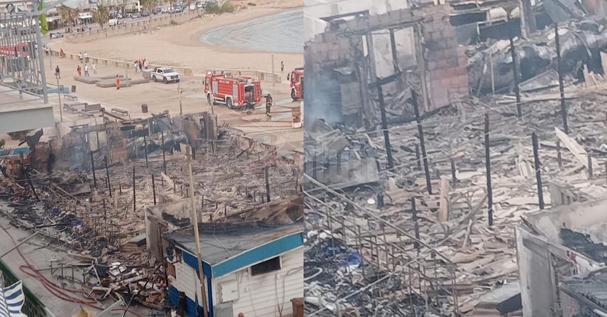 Il fuoco distrugge il "Porticello", 60 anni di storia di Sciacca