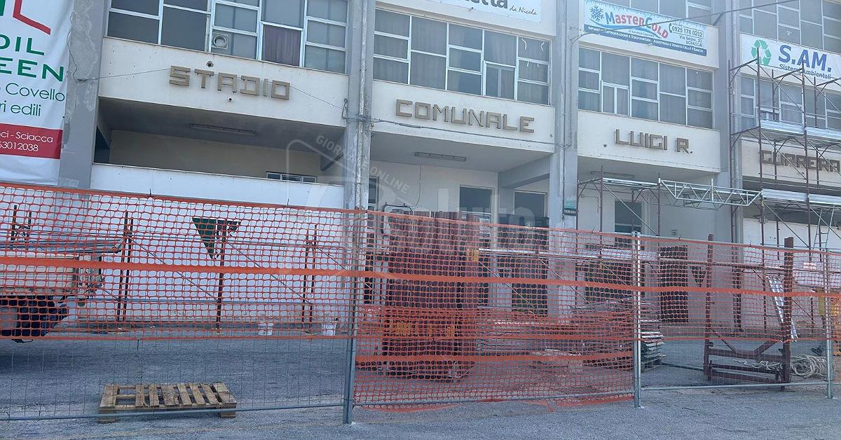 Al via i lavori allo stadio comunale Gurrera di Sciacca, dureranno 6 mesi