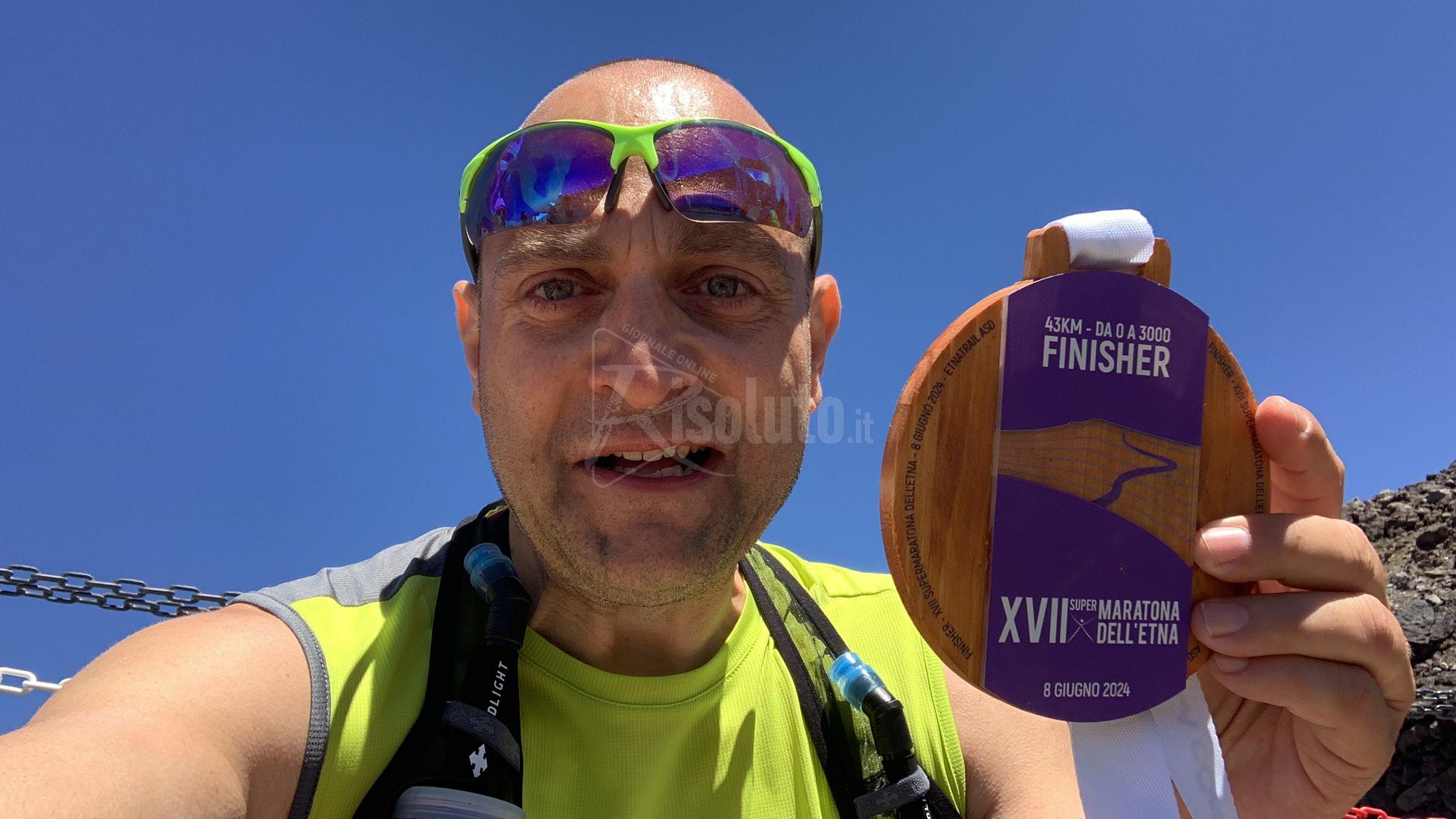 Supermaratona dell'Etna, il menfitano Lanzarone al traguardo dopo quasi 7 ore di scalata