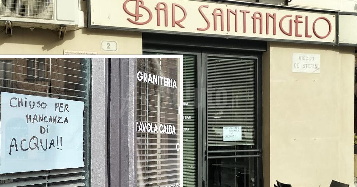 Crisi idrica, storico bar del centro di Sciacca chiuso per mancanza d'acqua