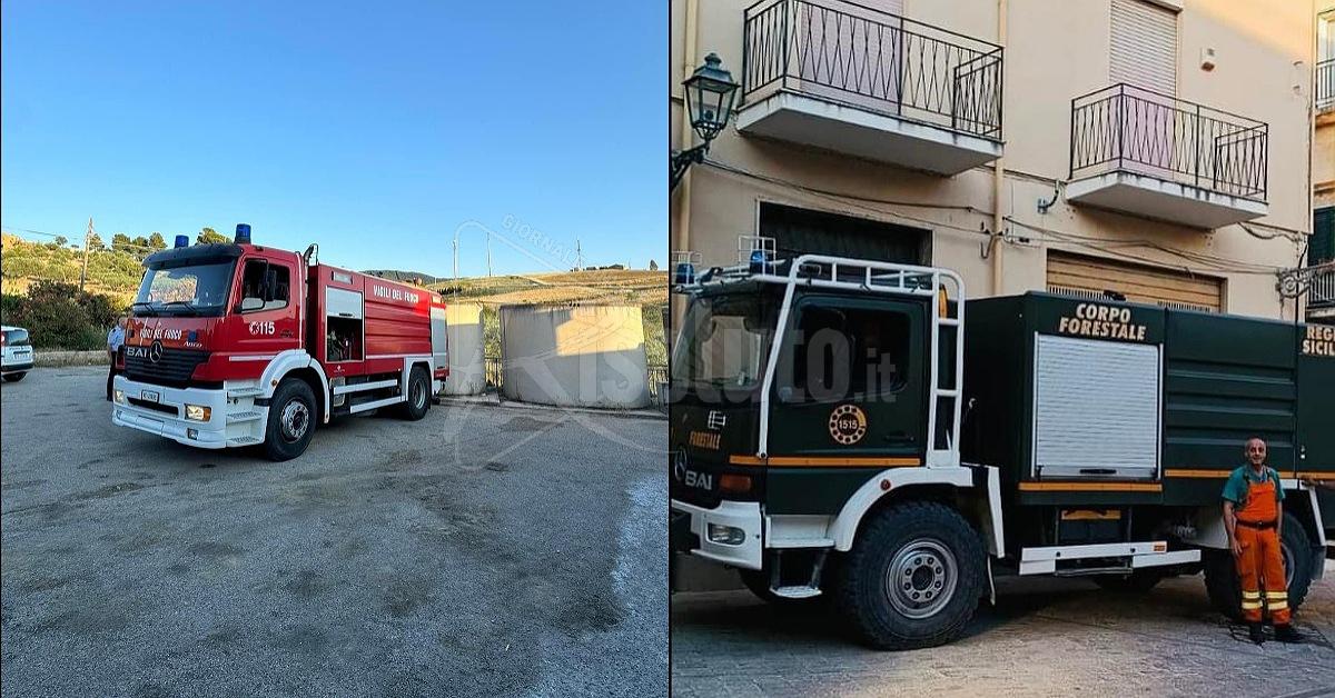 Sambuca a secco, in azione Corpo Forestale, Vigili del Fuoco e Protezione Civile